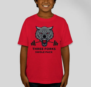 Adult Red Short Sleeved Swole Pack Tee
