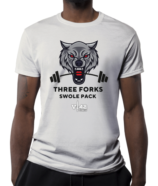 White Short Sleeved Swole Pack Tee